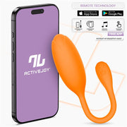 Logan Huevo Vibrador con APP Silicona Unibody Naranja